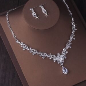 Silver Plated White Jewel necklace