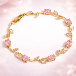 Oralia Stainless Steel Emerald Gold-plated Bracelet